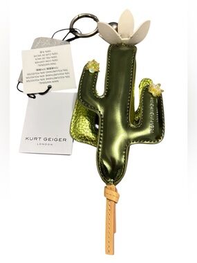 Kurt Geiger Metallic Green Cactus Charm